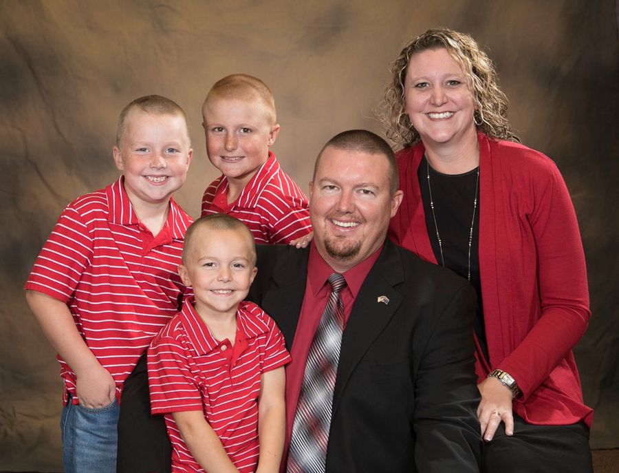 The McGeorge family, studio portrait